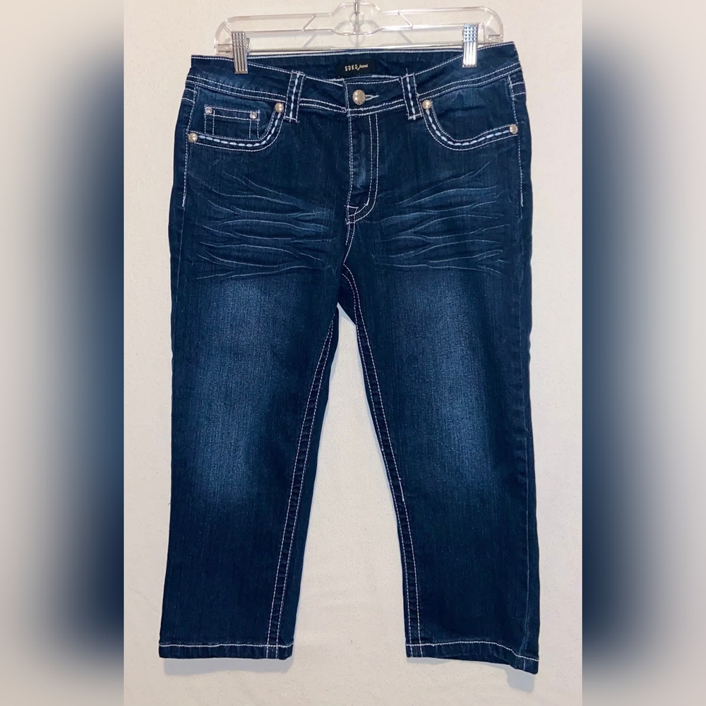 Suko Jeans Womens Capris Lace Pockets - Picture 8 of 8